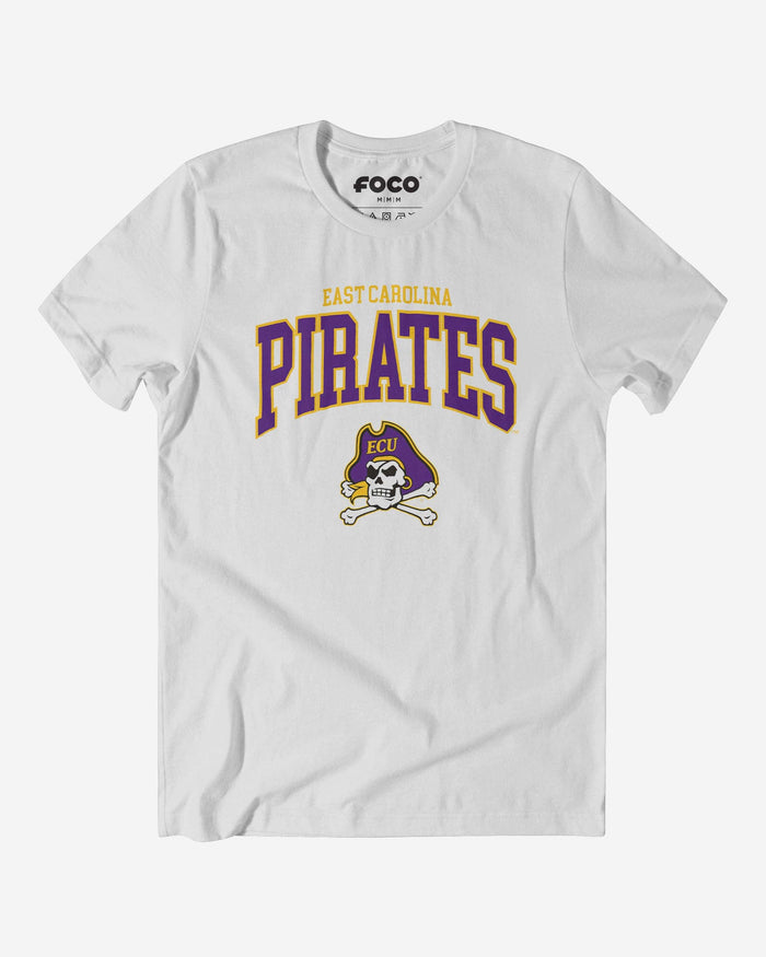 East Carolina Pirates Classic Logo T-Shirt FOCO White S - FOCO.com