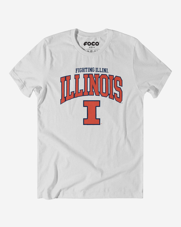 Illinois Fighting Illini Classic Logo T-Shirt FOCO White S - FOCO.com