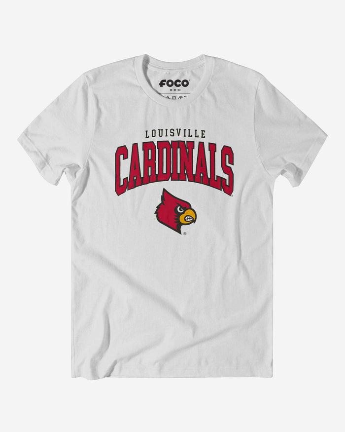 Louisville Cardinals Classic Logo T-Shirt FOCO White S - FOCO.com