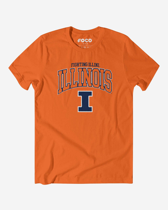 Illinois Fighting Illini Classic Logo T-Shirt FOCO Orange S - FOCO.com