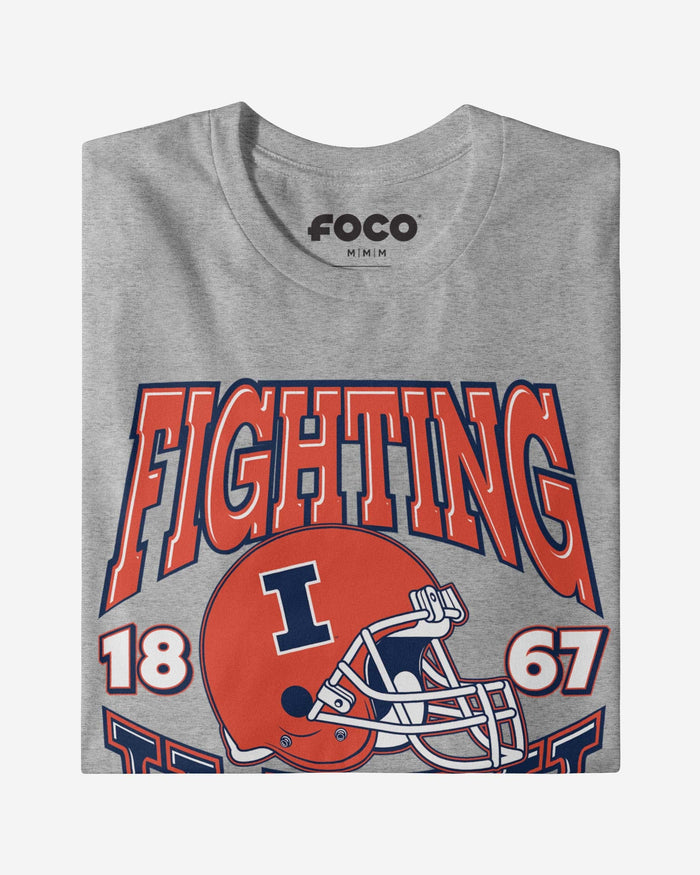 Illinois Fighting Illini Classic Team Helmet T-Shirt FOCO - FOCO.com