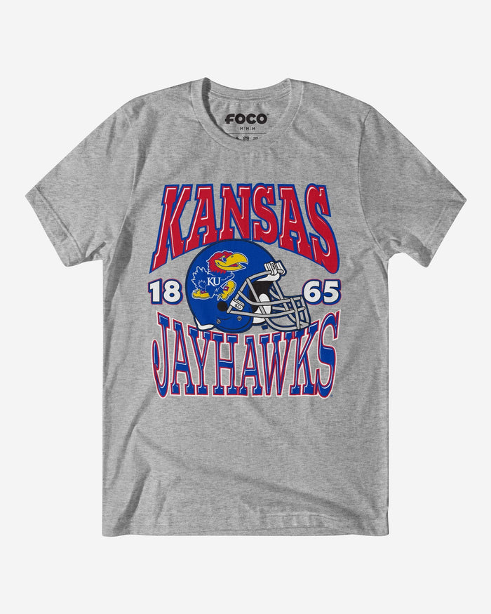 Kansas Jayhawks Classic Team Helmet T-Shirt FOCO S - FOCO.com