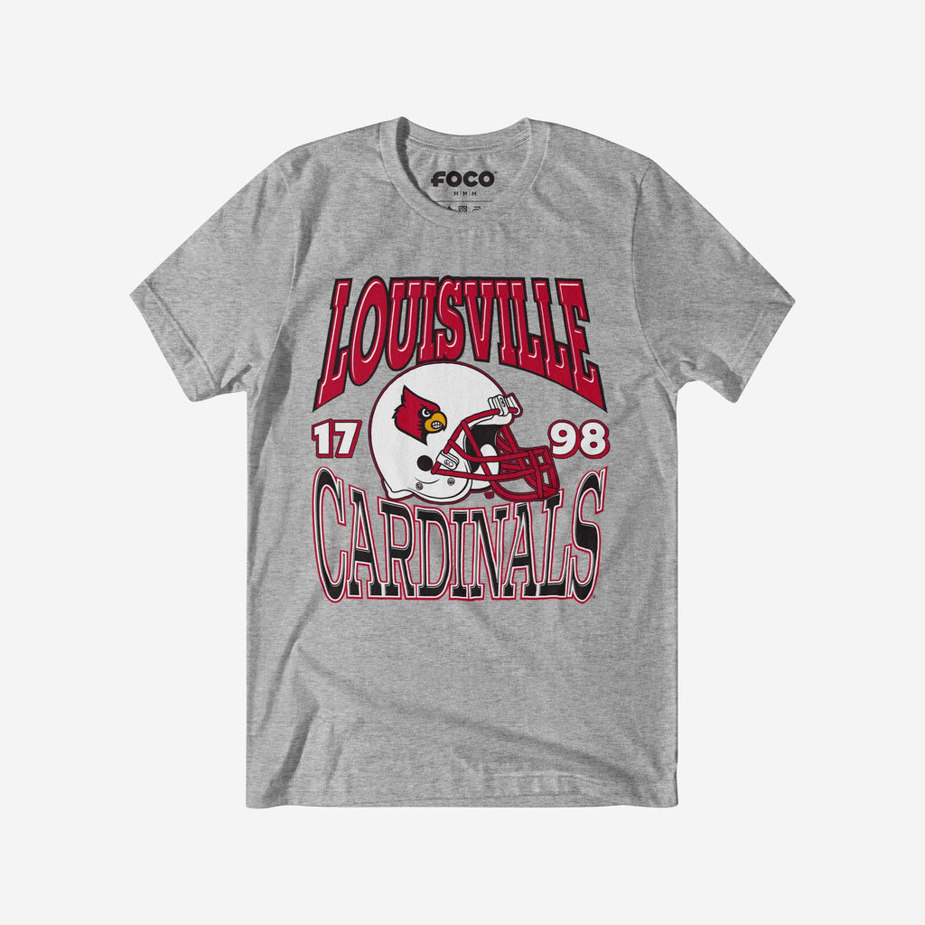 Louisville Cardinals Classic Team Helmet T-Shirt FOCO S - FOCO.com