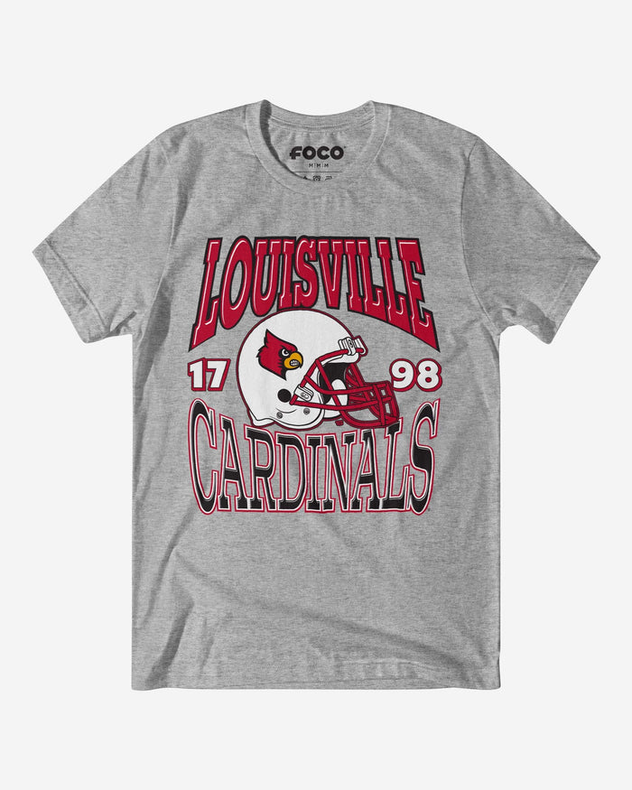 Louisville Cardinals Classic Team Helmet T-Shirt FOCO S - FOCO.com