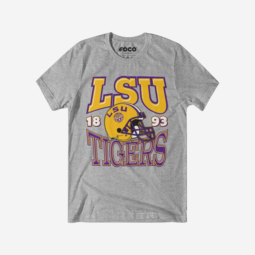 LSU Tigers Classic Team Helmet T-Shirt FOCO S - FOCO.com