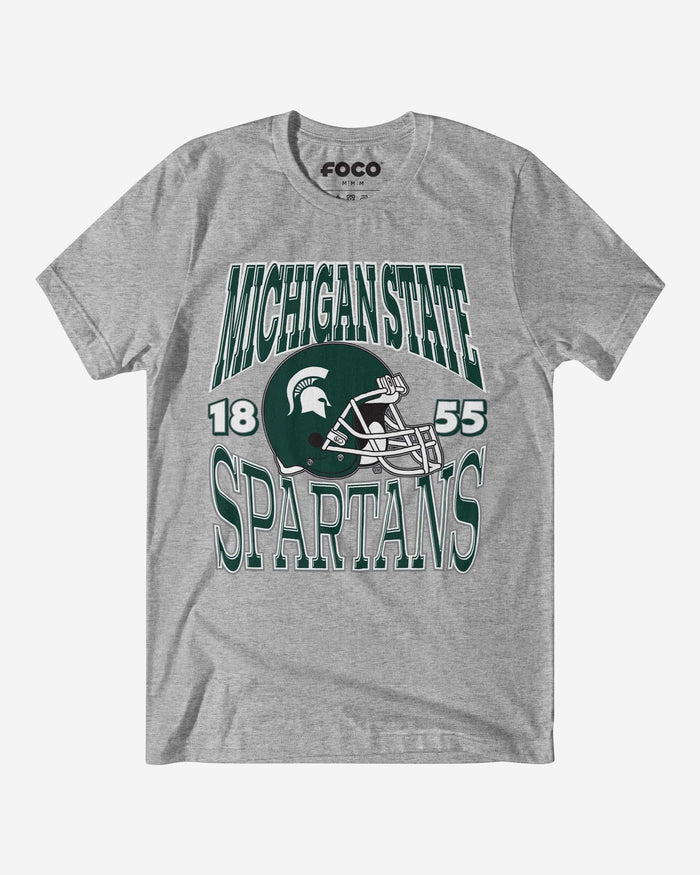 Michigan State Spartans Classic Team Helmet T-Shirt FOCO S - FOCO.com