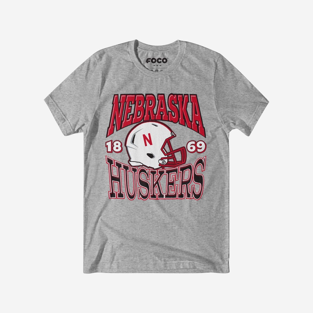 Nebraska Cornhuskers Classic Team Helmet T-Shirt FOCO S - FOCO.com