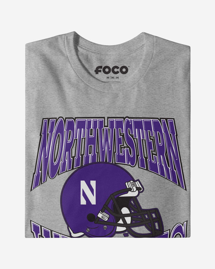 Northwestern Wildcats Classic Team Helmet T-Shirt FOCO - FOCO.com