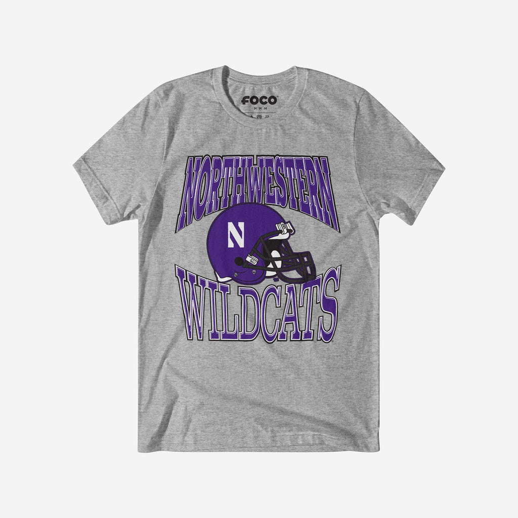 Northwestern Wildcats Classic Team Helmet T-Shirt FOCO S - FOCO.com