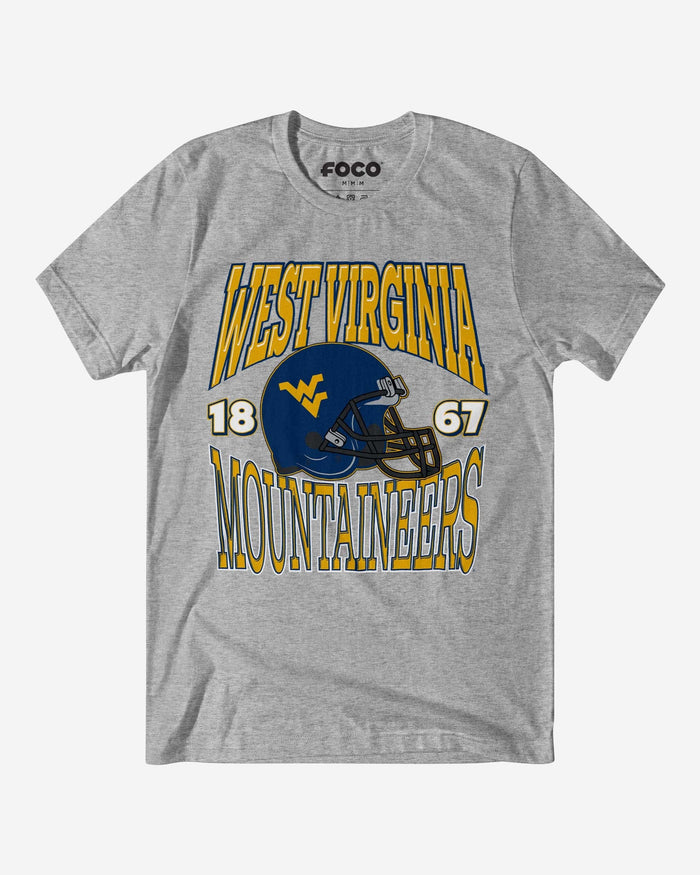 West Virginia Mountaineers Classic Team Helmet T-Shirt FOCO S - FOCO.com