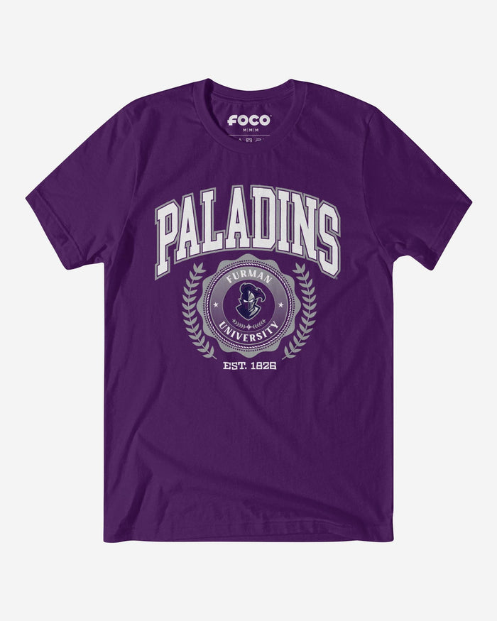 Furman Paladins Team Crest T-Shirt FOCO Team Purple S - FOCO.com