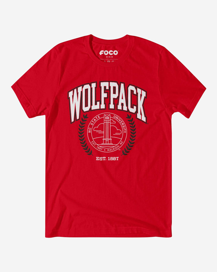 NC State Wolfpack Team Crest T-Shirt FOCO Red S - FOCO.com