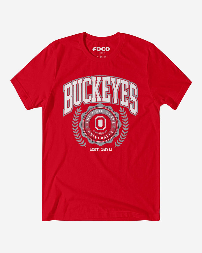 Ohio State Buckeyes Team Crest T-Shirt FOCO Red S - FOCO.com