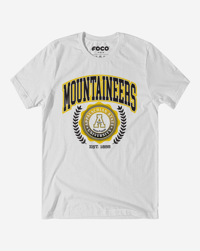 Appalachian State Mountaineers Team Crest T-Shirt FOCO White S - FOCO.com