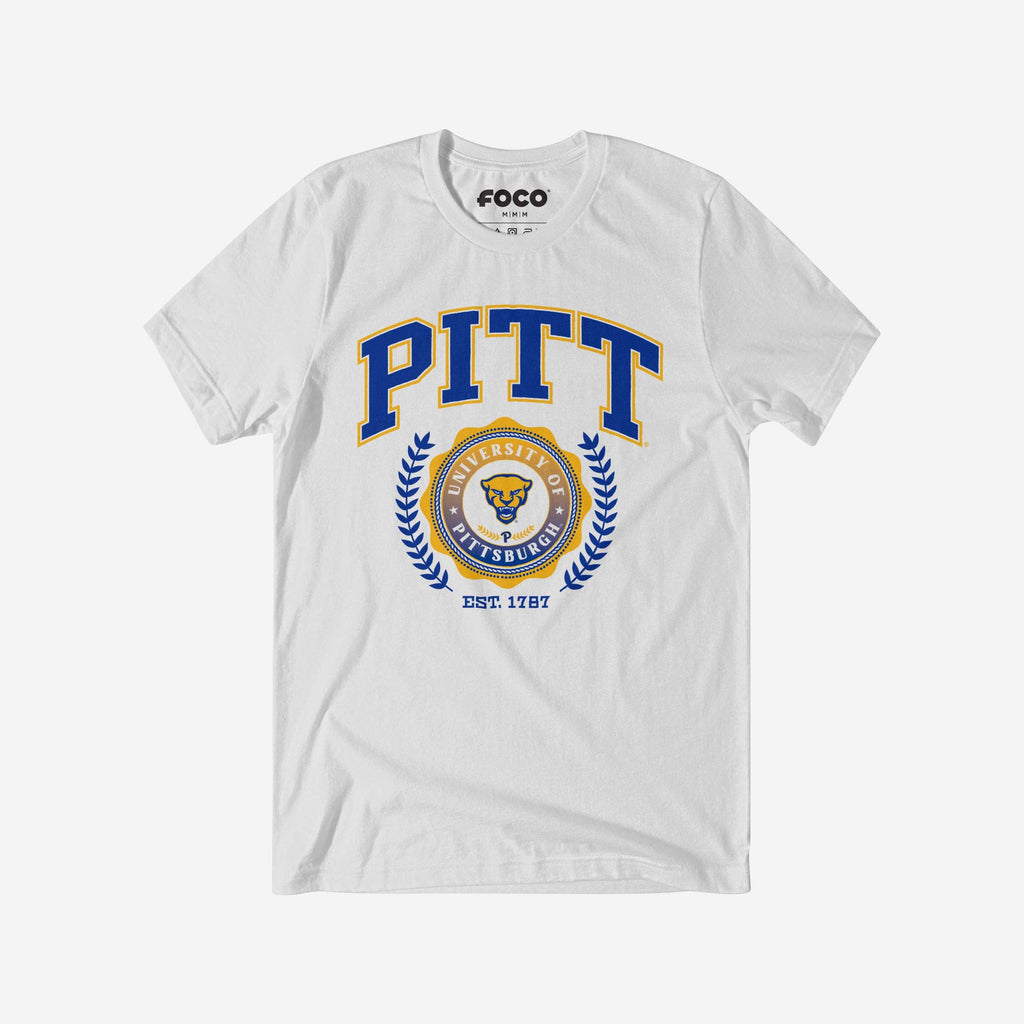 Pittsburgh Panthers Team Crest T-Shirt FOCO White S - FOCO.com