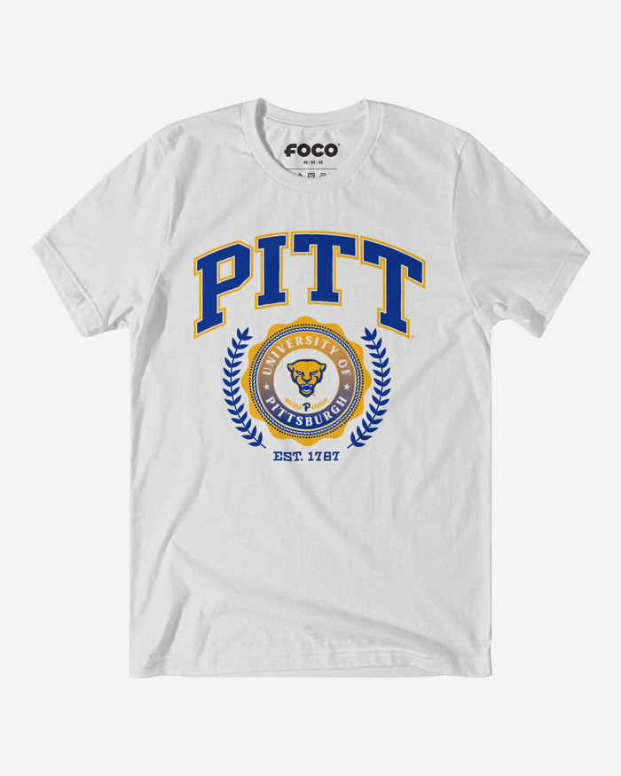 Pittsburgh Panthers Team Crest T-Shirt FOCO White S - FOCO.com