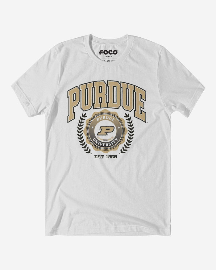 Purdue Boilermakers Team Crest T-Shirt FOCO White S - FOCO.com