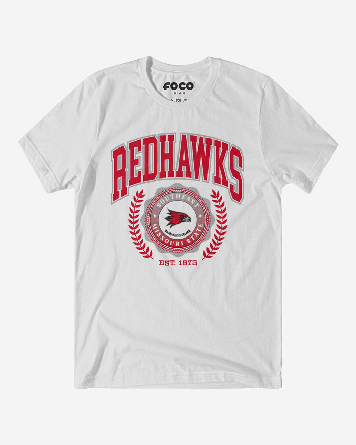 Southeast Missouri State Redhawks Team Crest T-Shirt FOCO White S - FOCO.com