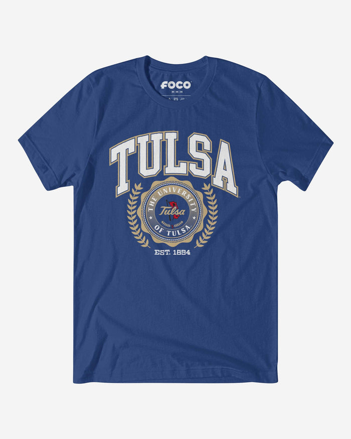 Tulsa Golden Hurricane Team Crest T-Shirt FOCO True Royal S - FOCO.com