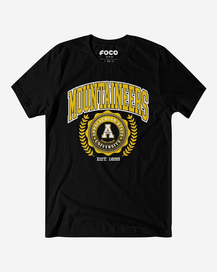 Appalachian State Mountaineers Team Crest T-Shirt FOCO Black S - FOCO.com