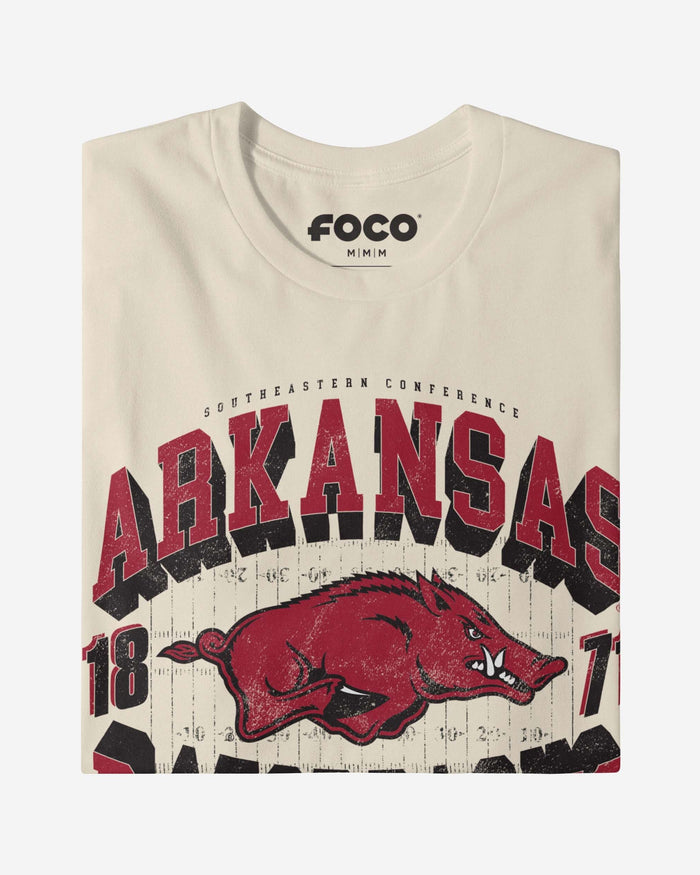 Arkansas Razorbacks Field Arched Wordmark T-Shirt FOCO - FOCO.com