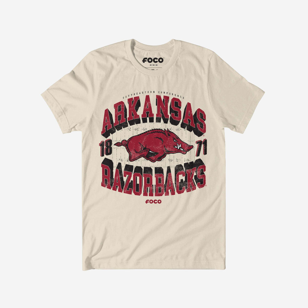 Arkansas Razorbacks Field Arched Wordmark T-Shirt FOCO S - FOCO.com