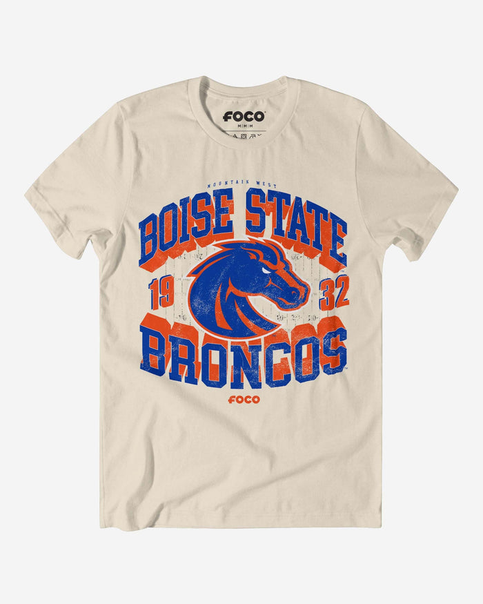 Boise State Broncos Field Arched Wordmark T-Shirt FOCO S - FOCO.com