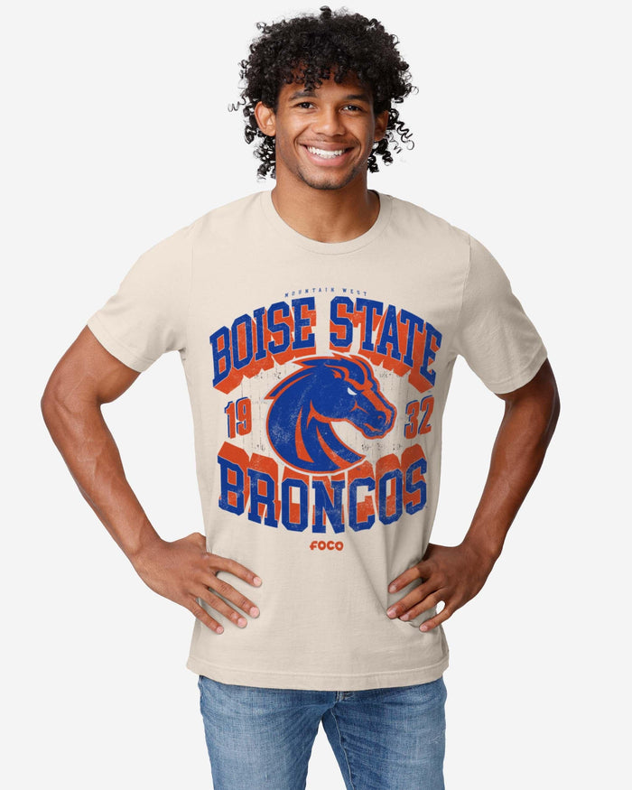 Boise State Broncos Field Arched Wordmark T-Shirt FOCO - FOCO.com