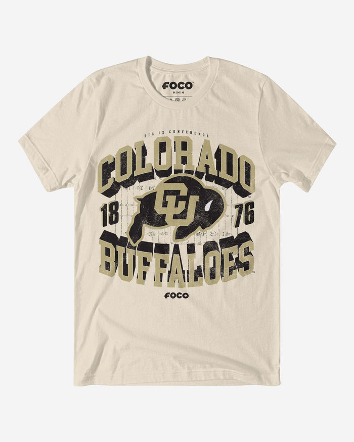 Colorado Buffaloes Field Arched Wordmark T-Shirt FOCO S - FOCO.com