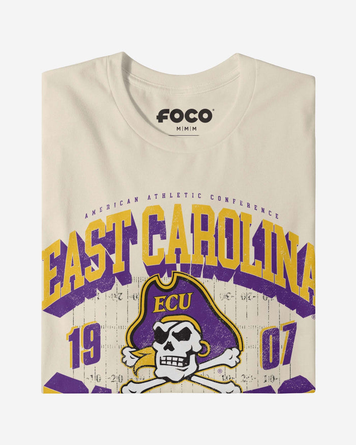 East Carolina Pirates Field Arched Wordmark T-Shirt FOCO - FOCO.com