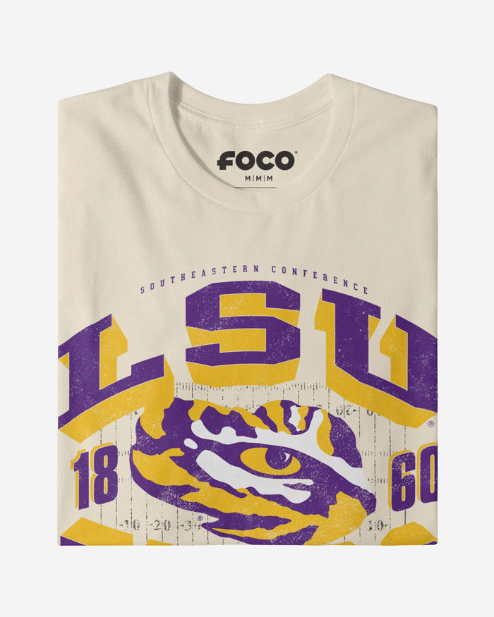 LSU Tigers Field Arched Wordmark T-Shirt FOCO - FOCO.com