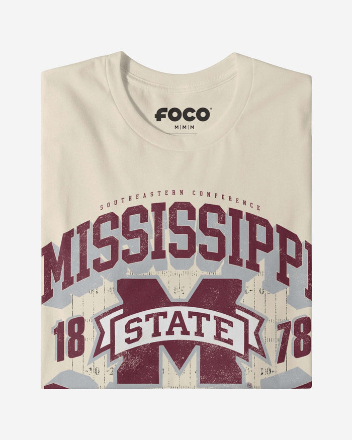 Mississippi State Bulldogs Field Arched Wordmark T-Shirt FOCO - FOCO.com