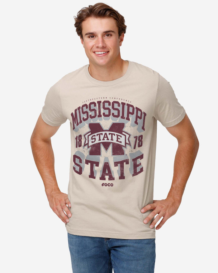 Mississippi State Bulldogs Field Arched Wordmark T-Shirt FOCO - FOCO.com