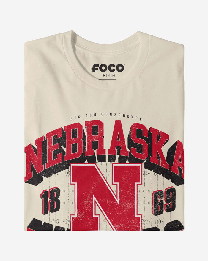 Nebraska Cornhuskers Field Arched Wordmark T-Shirt FOCO - FOCO.com