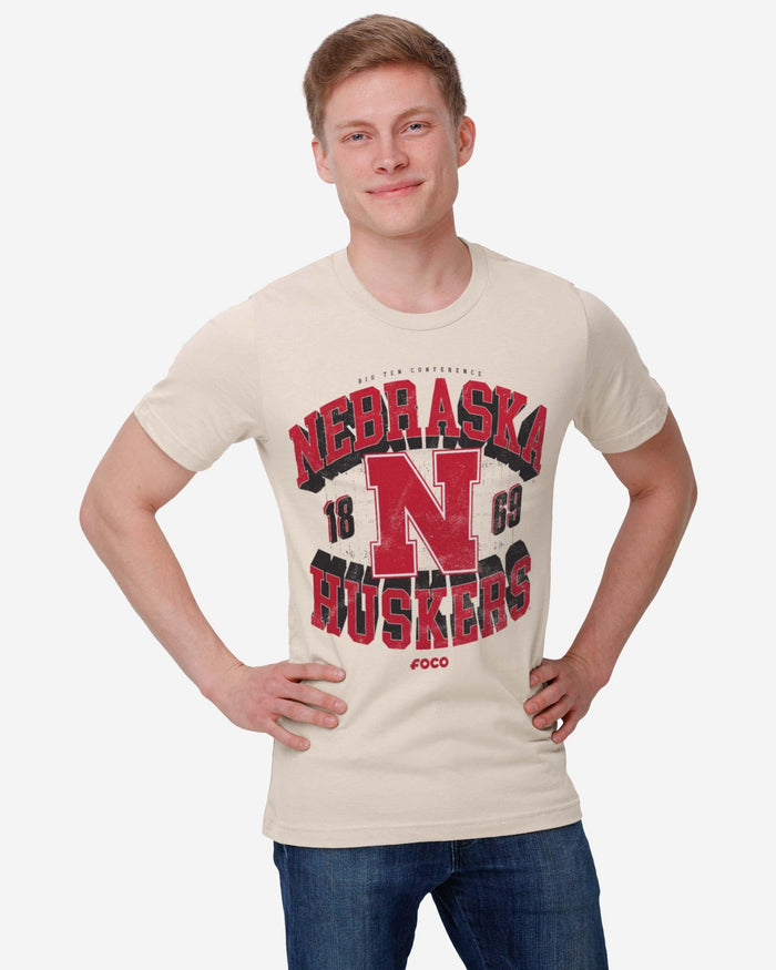 Nebraska Cornhuskers Field Arched Wordmark T-Shirt FOCO - FOCO.com