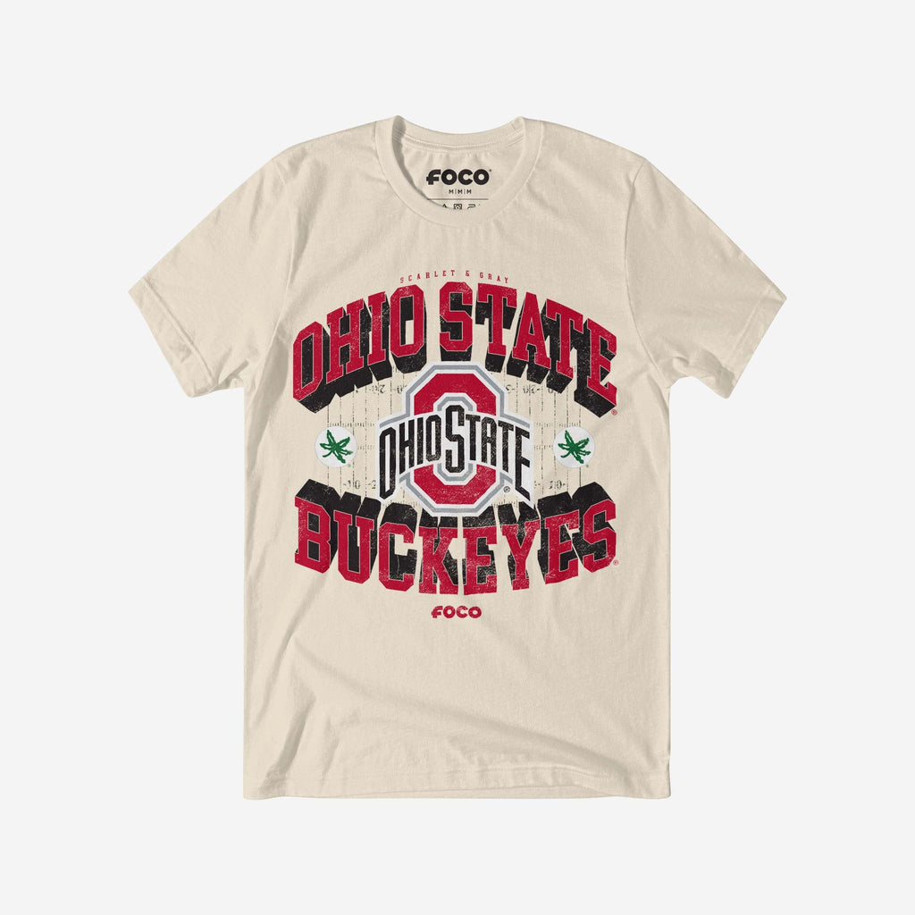 Ohio State Buckeyes Field Arched Wordmark T-Shirt FOCO S - FOCO.com