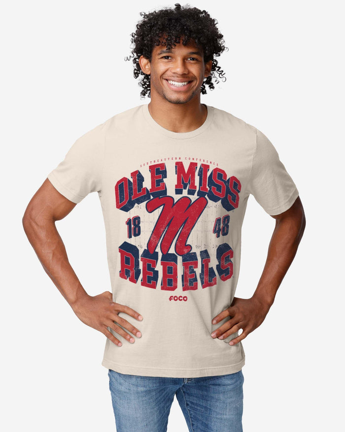 Ole Miss Rebels Field Arched Wordmark T-Shirt FOCO - FOCO.com