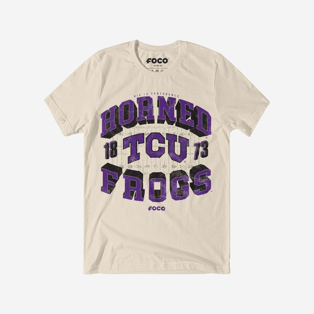 TCU Horned Frogs Field Arched Wordmark T-Shirt FOCO S - FOCO.com