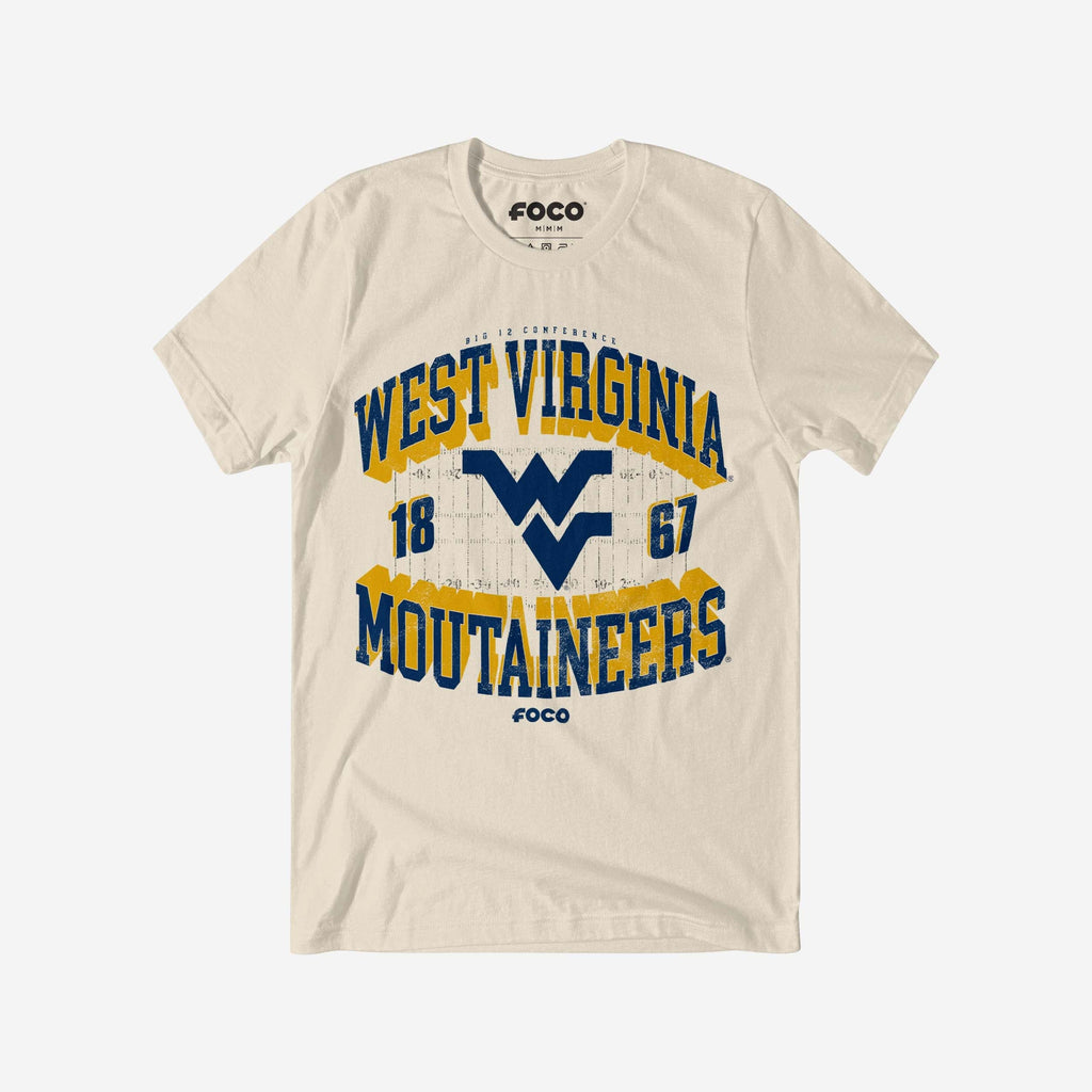 West Virginia Mountaineers Field Arched Wordmark T-Shirt FOCO S - FOCO.com