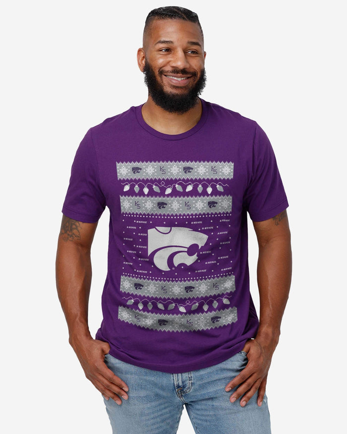 Kansas State Wildcats Holiday Lights Sweater T-Shirt FOCO - FOCO.com