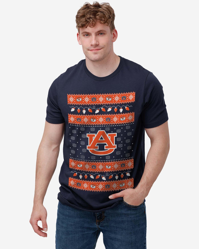 Auburn Tigers Holiday Lights Sweater T-Shirt FOCO - FOCO.com