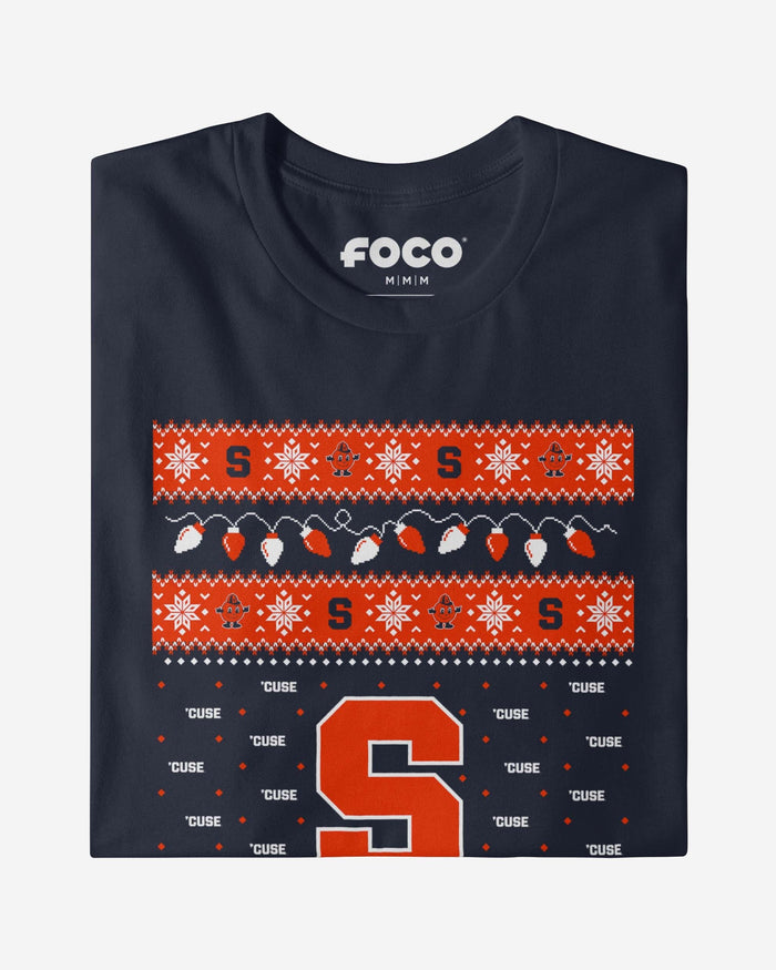 Syracuse Orange Holiday Lights Sweater T-Shirt FOCO - FOCO.com