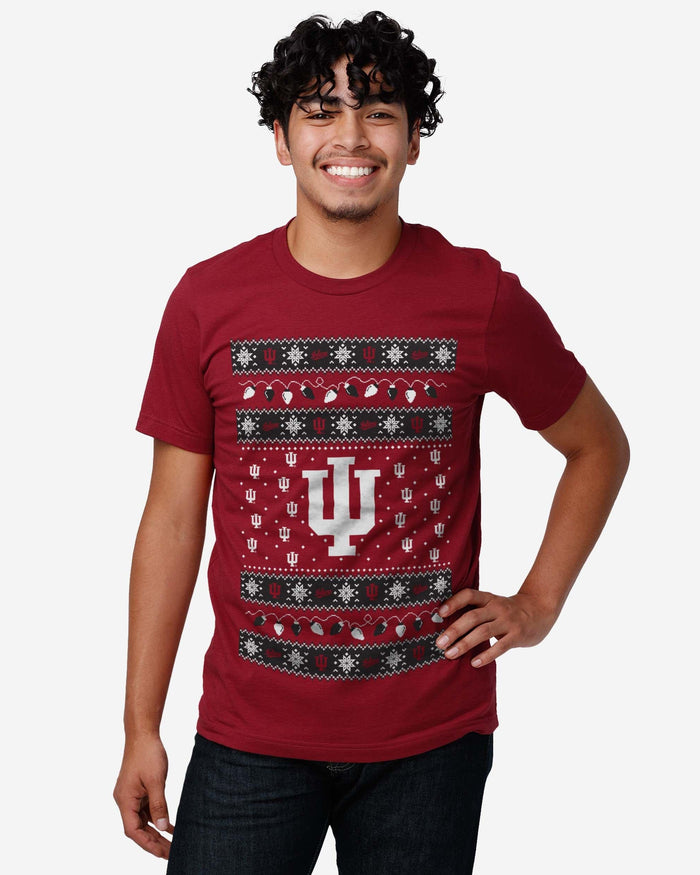 Indiana Hoosiers Holiday Lights Sweater T-Shirt FOCO - FOCO.com