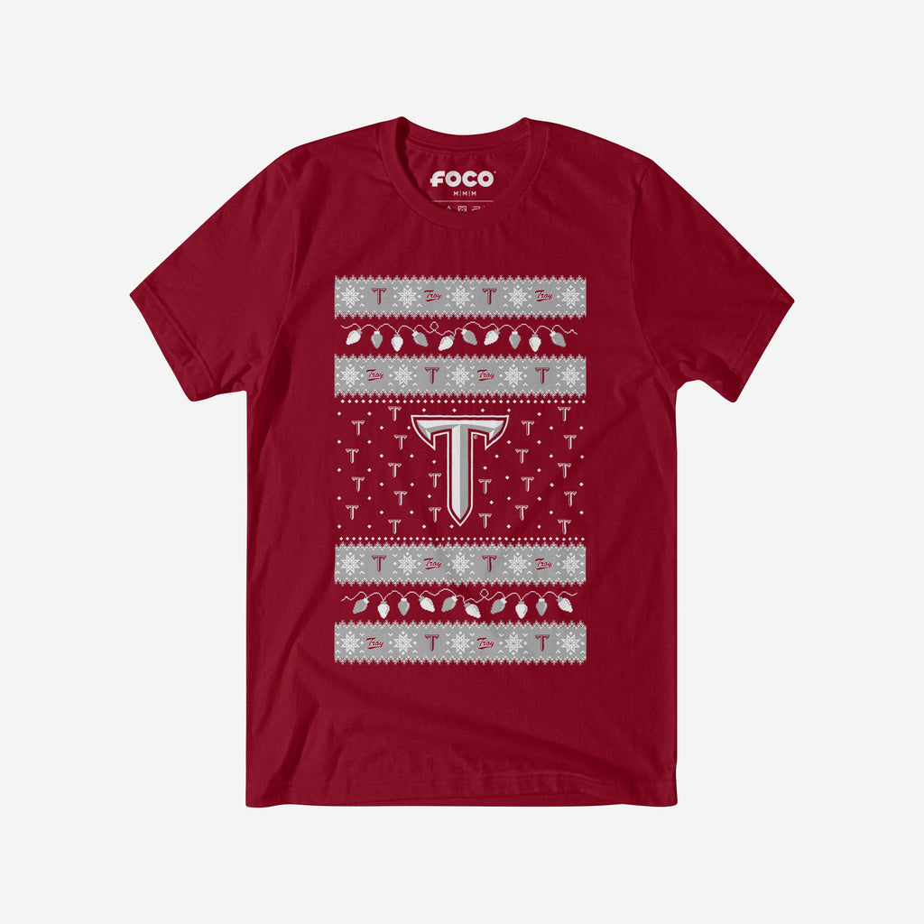 Troy Trojans Holiday Lights Sweater T-Shirt FOCO S - FOCO.com