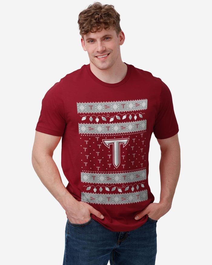 Troy Trojans Holiday Lights Sweater T-Shirt FOCO - FOCO.com