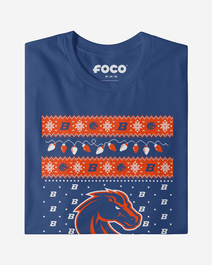 Boise State Broncos Holiday Lights Sweater T-Shirt FOCO - FOCO.com