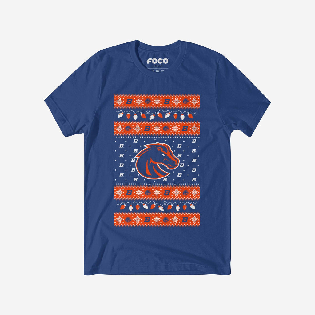 Boise State Broncos Holiday Lights Sweater T-Shirt FOCO S - FOCO.com