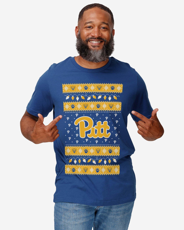 Pittsburgh Panthers Holiday Lights Sweater T-Shirt FOCO - FOCO.com