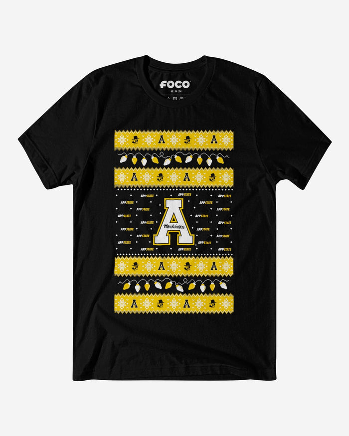 Appalachian State Mountaineers Holiday Lights Sweater T-Shirt FOCO S - FOCO.com