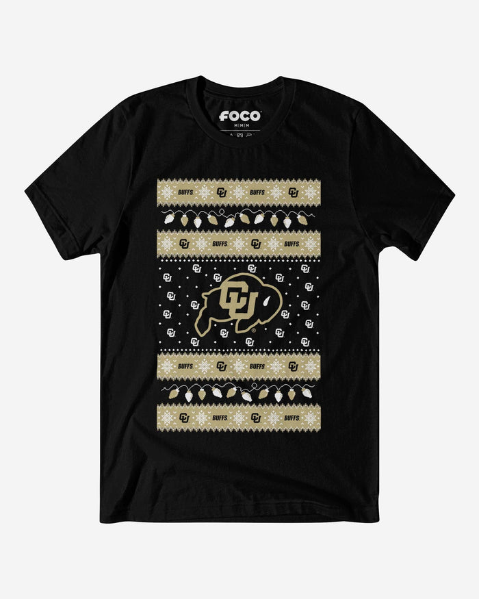 Colorado Buffaloes Holiday Lights Sweater T-Shirt FOCO S - FOCO.com